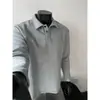 Sudadera de manga larga deconstruida de alta gama estilo americano para hombre, marca de tendencia nueva primavera/otoño, chaqueta elegante de alta resistencia en blanco