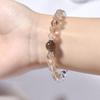 Pulseira Super Sete Voltas Ouro Negro Natural com Diamante Ling Brilhante Principal Espinha Dorsal de Três Rodas Feminina Pulseira de Joias da Moda Combinável