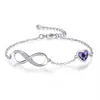 Moda Estilo Japonês e Coreano Personalidade Pulseira Clássica Número 8 Ins Design de Nicho Pulseira de Coração Simples de Alta Qualidade para Mulheres