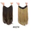 Extensões de Cabelo Peça Única para Comércio Exterior Transfronteiriço Europeu e Americano com Camadas Gradientes Internas e Externas, Design de Cacheado para Dentro, Cachos Leves e Levemente Enrolados na Ponta, Peruca para Mulheres