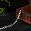 Collar de cadena de clavícula de plata de ley s925 al por mayor con personalidad, sección de diamante de arroz, costuras, cadena retro de marea nacional, cadena de plata tailandesa