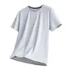 Camiseta de Manga Corta de Seda de Hielo Sin Costuras para Hombre, Deportiva Casual, Secado Rápido, Transpirable, Delgada, Protección Solar de Verano, Camiseta de Cuello Redondo con Sensación Fresca para Hombre