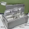 Caixa Isotérmica Comercial para Uso Externo com Tampa Transparente Articulada para Pó de Gelo, Pasta de Taro, Salada de Frutas com Gelo, Caixa de Ingredientes, Caixa Isotérmica para Fast Food