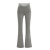 Pantalones de Ballet Otoñal con Encaje Splicing Ligeramente Atrevidos de Cintura Alta Adelgazantes para Yoga de Pierna Ancha Caída Ligeramente Ancha Pantalones Casuales para Mujer