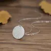 Colgante de collar personalizado con diseño de martillo y cadena de suéter de otoño e invierno de estilo chino de marca redonda de oro vintage de dios de la riqueza de plata esterlina S925