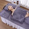 Salón de Belleza Toalla Especial Gestión de la Piel Juego de Tres Piezas con Agujero Toalla de Baño para Cama No Suelta Pelusa No Algodón Logotipo Personalizado