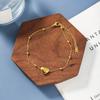 Colar de aço de titânio de amor simples transfronteiriço nicho feminino ins estilo ouro 18K pingente de colar de clavícula não desbotada