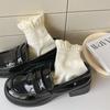 Primavera y verano nuevos calcetines cortos todo en uno de madera de color sólido con orejas de tacón de talla grande para mujer miu girl calcetines de encaje