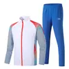 Conjunto de Calças Esportivas Pai e Filho Primavera e Outono tamanho plus size Top com Gola de Casal Conjunto de Duas Peças Roupa de Corrida ao Ar Livre Lazer