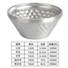 Tazón Cónico Estilo Coreano 304 Acero Inoxidable Doble Capa Martillado Tazón para Ensalada Tazón para Hielo Raspado Smoothie Tazón de Arroz en Forma de V Tazón Pequeño para Postre