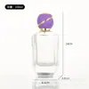 Frascos de Perfume de Luxo, Frascos Dispensadores de Cosméticos, Frascos de Vidro com Borrifador Pressão e Tampa Colorida em Formato de Bola, Frascos de Amostra