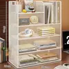 Prateleira de armazenamento de mesa, estante pequena vertical de várias camadas para mesa, armário de armazenamento de arquivos para estação de trabalho de escritório, estante de livros para casa