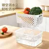 Caja de doble capa con drenaje para conservar la frescura Caja de almacenamiento para refrigerador Caja de almacenamiento de alimentos sellada de grado alimenticio Caja de almacenamiento de frutas y verduras Caja de almacenamiento para cocina