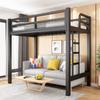 Cama sofá pequeno apartamento alto e baixo cama pequeno apartamento cama sótão sofá apartamento engrossado ferro cama elevada
