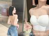 Seamless Ice Silk beleza costas uma peça peito almofada push up anti-exposição cruz respirável sexy peito envoltório cueca colete esportivo