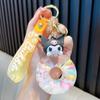 Novo chaveiro de rosquinha de óleo Sanrio Kulomi garrafa de areia movediça pingente atacado pequenos presentes
