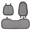 Almofada Clássica para Banco de Carro Pied-de-Poule de Seda de Gelo Colmeia Respirável Antiderrapante Almofada Popular para Banco de Carro de Meninas