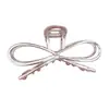 Tiara con lazo plateado simple para el cabello, pinza para la parte posterior de la cabeza para mujer, pinza grande con forma de tiburón de verano, herrajes para niñas