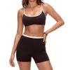 Suministro Exclusivo Transfronterizo Ropa de Yoga para Mujer Secado Rápido Ajustado Traje Deportivo Fitness Pantalones Cortos para Correr Chaleco Adelgazante Espalda Bonita