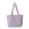 Versión Coreana Diseño de Nicho Bolso Tote de Felpa Nuevo de Moda Versátil Bolso Peludo Casual Bolso de Hombro Bolso Cruzado Venta al por Mayor Transfronteriza