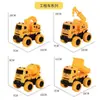 Artículos de Bienestar Dropshipping Transfronterizo Temu Coche de Juguete de Vehículo de Construcción de Retroceso para Niños Coche Pequeño de Dibujos Animados Premio Inercia Día del Niño