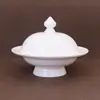 Hueso de Sopa Porcelana China Taza para Estofado Restaurante Hotel Pequeña Alta Postre Tazón para Sopa Taza para Estofado Blanca Hogar Taza Nido de Pájaro Taza de Salud