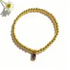 Pulsera Rectangular Colorida Hecha a Mano con Cuentas, Estilo Simple de Lujo de Nicho, Pulsera Elástica Versátil de Cobre, Joyería para Mujer