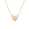 Amazon Transfronterizo Nuevo Diseño Collar con Forma de Corazón Collar de 26 Letras Moda para Mujer Versátil Regalo de Cumpleaños