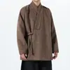 Novedad Otoño/Invierno 2026 Estilo Chino Túnica de Lana Antigua Dinastía Tang Hanfu Estilo Chino Túnica Taoísta Cárdigan de Lana