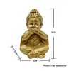 Resina no escucha, no mira, mini estatua de Buda, decoración pequeña, estatua de Buda retro, Sakyamuni transfronterizo