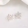 Pulseira de cristal feita à mão com zircônia incrustada em formato de coração e lua, banhada a ouro 14k para preservação da cor, com extensor de meia corrente e acessórios de contas DIY