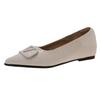 Zapatos Planos de Punta Fina para Mujer, Nuevo Estilo de Moda Primavera y Otoño 2026, Aumento Oculto de Altura, Zapatos Casuales sin Cordones con Tachuelas en V