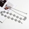 Accesorios de Cadena para la Cintura de Metal de Alta Calidad Cadena de Flor para Falda Suéter Hallover Cinturón Versátil Cadena para Pantalones Ajustados de Cintura de Mujer
