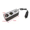 Adaptador de Encendedor de Cigarrillos para Coche Doble USB Convertidor Cargador Múltiple para Coche
