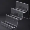 Estante de Exhibición Transparente de Acrílico Personalizado Plegado en Caliente Multicapa para Cartera, Gafas, Sobres
