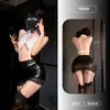 Lencería sexy naranja, vestido ajustado sexy estilo secretaria, uniforme de discoteca para juegos de rol sin necesidad de quitar, tirantes seductores 9220