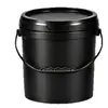 Em estoque Barril redondo preto de plástico material PP 10L balde de 10 litros balde de 10kg barril de embalagem para tinta tinta tinta química multi-especificação