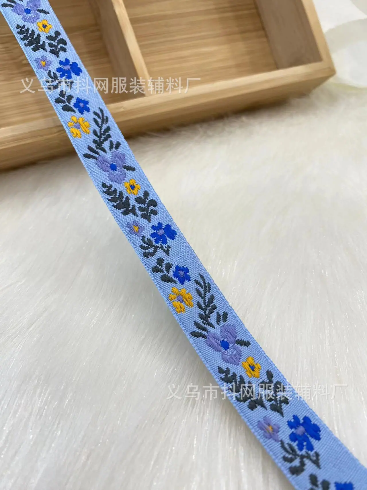 2cm花草提花刺绣织带发饰头饰演出服装辅料