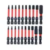 Chave de Fenda Elétrica Pontas Sextavadas 10 Peças Pontas de Impacto Haste Sextavada Furadeira Elétrica Furadeira Manual Rosqueada Conjunto de Caixa