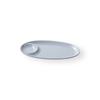 Prato de melamina branca criativo com compartimentos para café da manhã lanches salada em formato de jade porcelana prato loja de hot pot imitação porcelana prato de molho