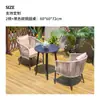 Mesa e Cadeiras de Madeira-Plástico para Pátio Externo de Café Terraço à Prova d'Água Proteção Solar Jardim ao Ar Livre Anti-Corrosão Madeira Combinação para Quintal Externo