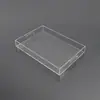Bandeja de Acrílico Transparente Estilo Ins Rectangular para Hotel Baño Cosméticos Joyería Estante de Almacenamiento con Asa