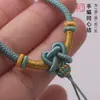 Cordón con colgante de nudo de hueso de durazno, cordón de collar de jadeíta tejido a mano, cordón para el cuello estilo étnico con hebilla de paz para DIY al por mayor