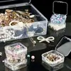 Caja de Almacenamiento Transparente de 30 Compartimentos para Joyería, Organizador con Tapa abatible, Caja de Almacenamiento Multifuncional a Prueba de Polvo