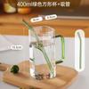 Vaso Cuadrado de Vidrio con Asa y Tapa de Bambú, Vaso Cuadrado Pequeño de Aspecto Elevado, Vaso con Popote, Vaso Transparente Resistente a Altas Temperaturas con Tapa