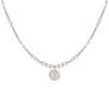 Collar de flor de rosa dulce para mujer, exquisito, elegante, redondo, de marca S925, chapado en plata, cadena de clavícula, collar de perlas que combina con todo.