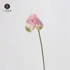 Direto da fábrica PU forma de coração vermelho palma flor artificial sensação escamosa arranjo de flor de palma artificial com flor falsa única palma verde