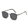 Óculos Quadrados Retro Japoneses para Homens, Óculos de Meio Aro para Negócios, Proteção contra Luz Azul, Lentes Transparentes, Óculos de Sol com Proteção Solar