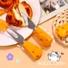 Set de Cuchillo, Tenedor y Cuchara para Queso y Fruta, Vajilla Linda Estilo Occidental, Tenedor Pequeño para Pan y Postre, Cuchara Pequeña de Acero Inoxidable
