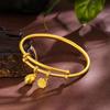 Guochao Método Antiguo Heredado de Dos Generaciones de Huan Pulsera Agitar Tono Mismo Loto Loto Pulsera Push-Pull Chapada Vacío Pulsera Venta al por Mayor